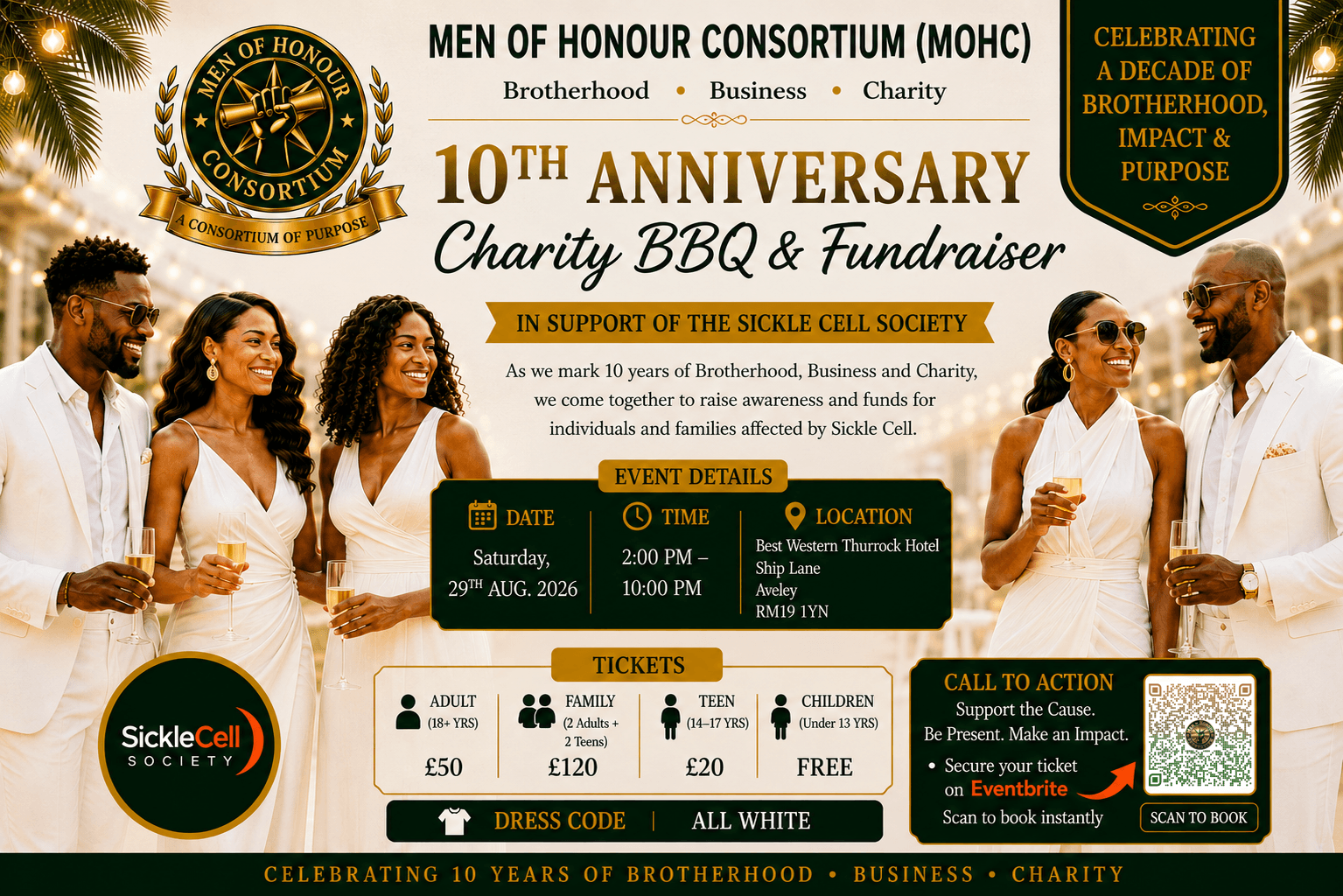 MOHC 10th Anniversary Charity BBQ & Fundraiser flyer